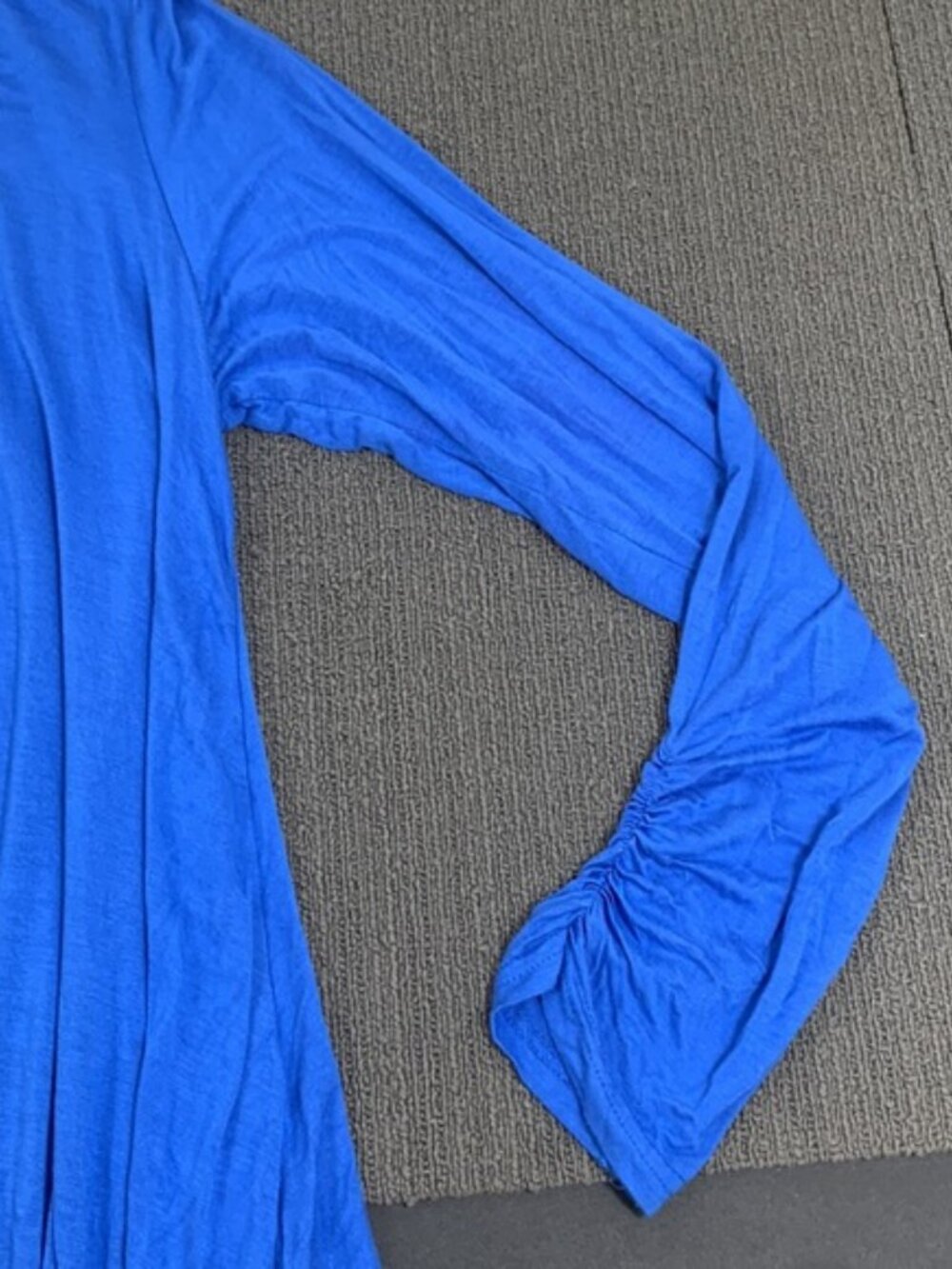 Leo Rosi Tunic Top Asymmetrical Long Sleeve Cinched Thumb Holes Womens Size XXL - Picture 9 of 17